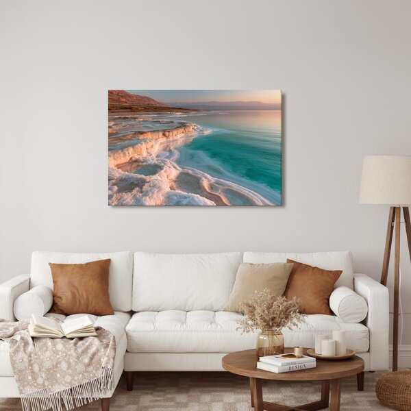 Quadro su tela – Costa turchese del lago salato