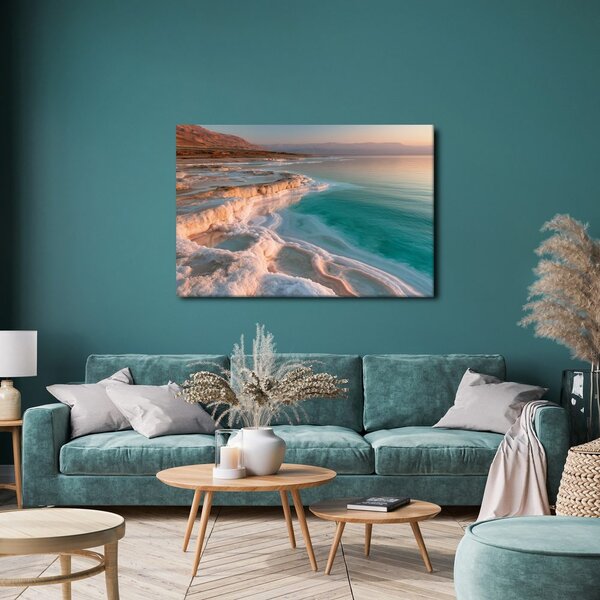 Quadro su tela – Costa turchese del lago salato