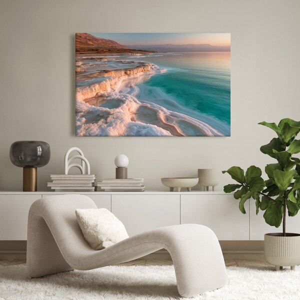 Quadro su tela – Costa turchese del lago salato