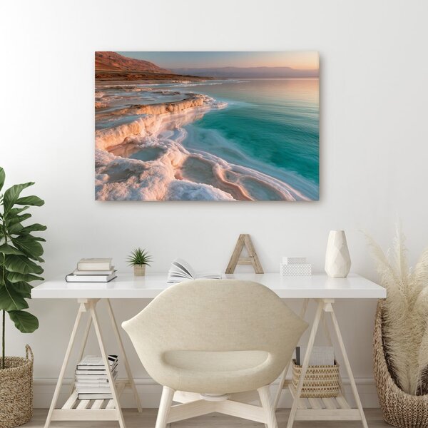 Quadro su tela – Costa turchese del lago salato