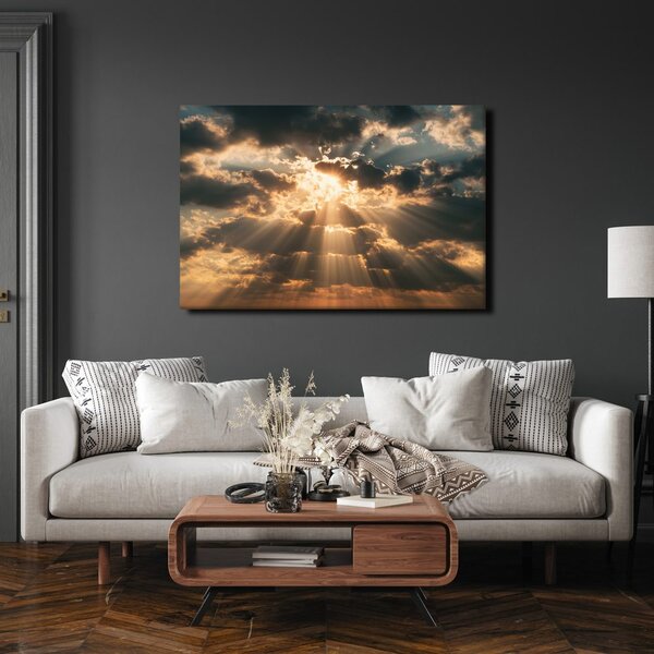 Quadro su tela – Raggi di sole tra le nuvole