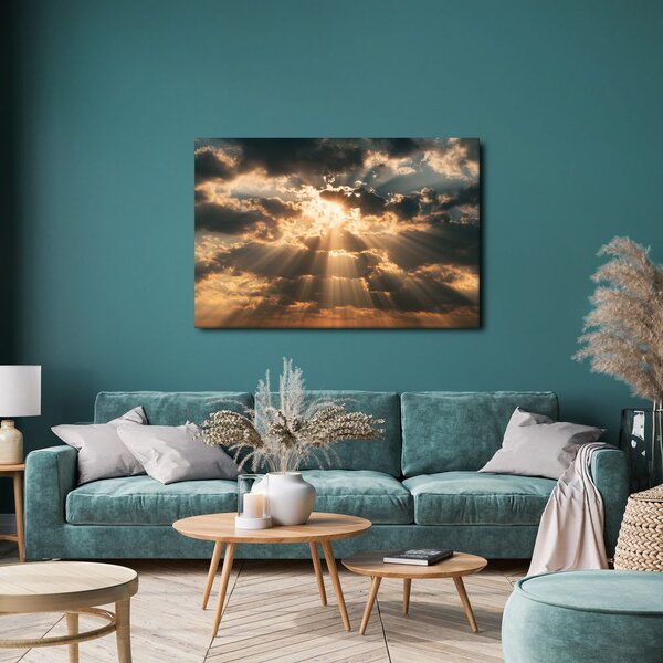 Quadro su tela – Raggi di sole tra le nuvole