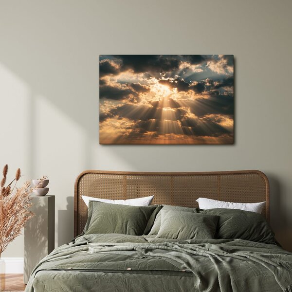 Quadro su tela – Raggi di sole tra le nuvole