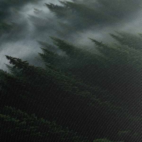 Quadro su tela – Foresta oscura avvolta dalla nebbia