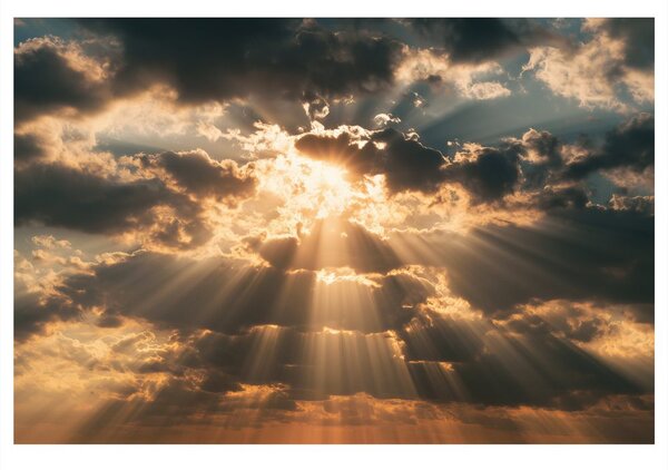 Quadro su tela – Raggi di sole tra le nuvole