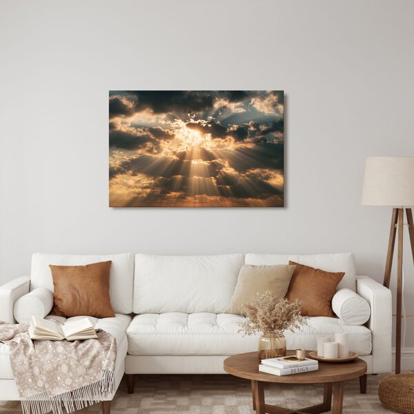 Quadro su tela – Raggi di sole tra le nuvole
