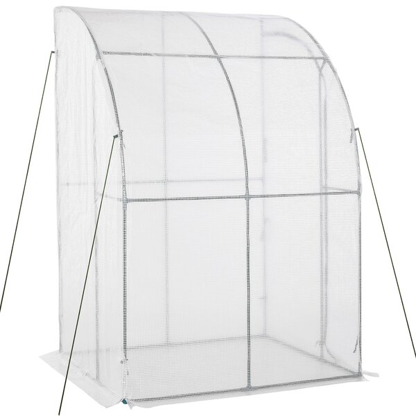 Serra da Giardino a Parete 143x118x212 cm in Polietilene Bianco