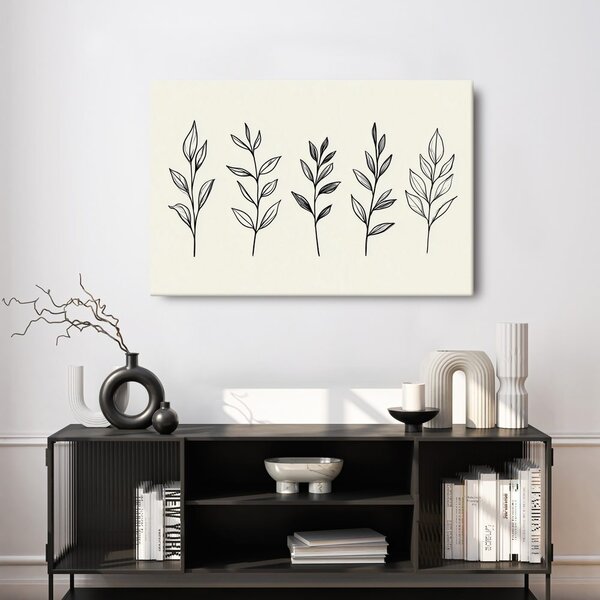 Quadro su tela – Ramoscelli minimalisti in linea