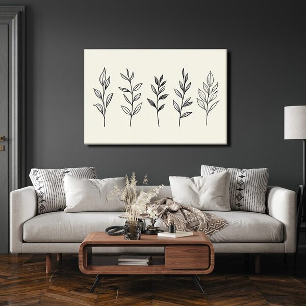 Quadro su tela – Ramoscelli minimalisti in linea