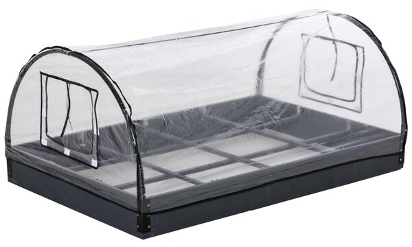 Mini Serra da Giardino Balcone 120x79x53 cm in PVC Trasparente