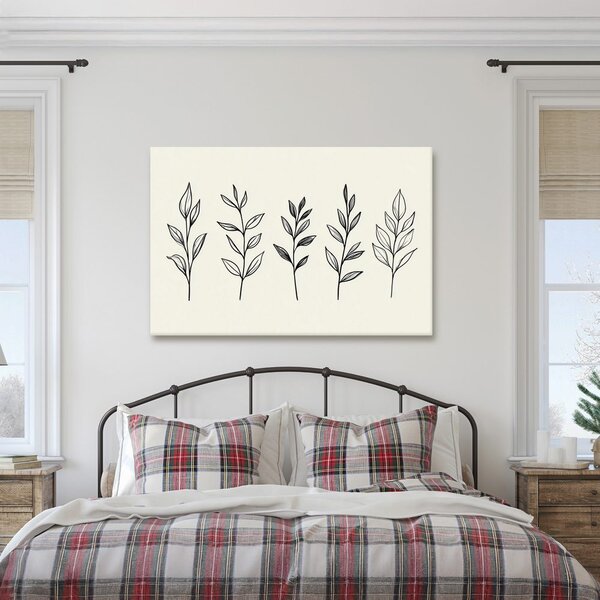 Quadro su tela – Ramoscelli minimalisti in linea