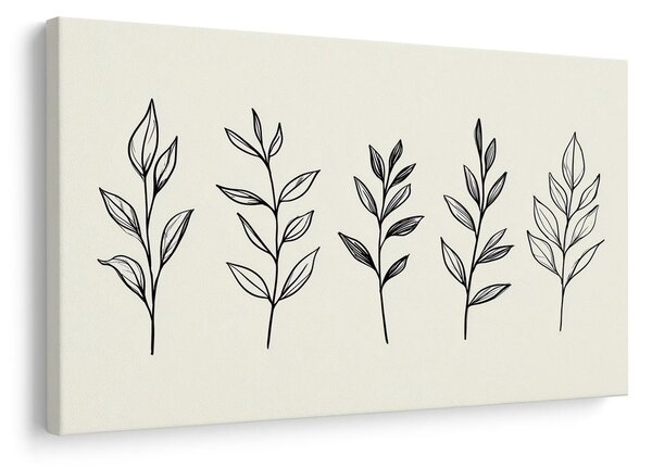 Quadro su tela – Ramoscelli minimalisti in linea