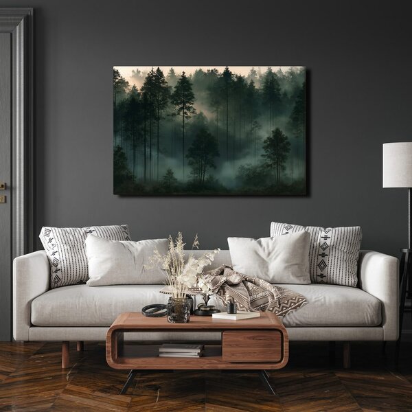 Quadro su tela – Foresta nebbiosa all’alba