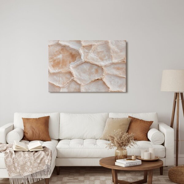 Quadro su tela – Delicato disegno del marmo beige