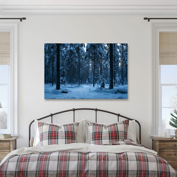 Quadro su tela – Silenzio invernale nel bosco
