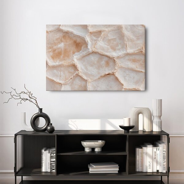 Quadro su tela – Delicato disegno del marmo beige