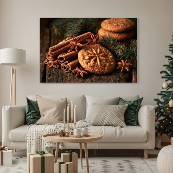 Quadro su tela – Biscotti alla cannella con anice stellato