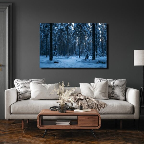 Quadro su tela – Silenzio invernale nel bosco