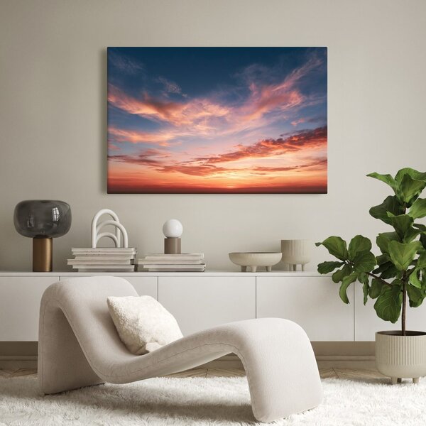 Quadro su tela – Nuvole rosa al crepuscolo