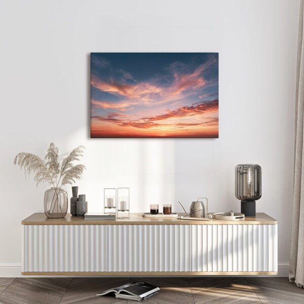 Quadro su tela – Nuvole rosa al crepuscolo