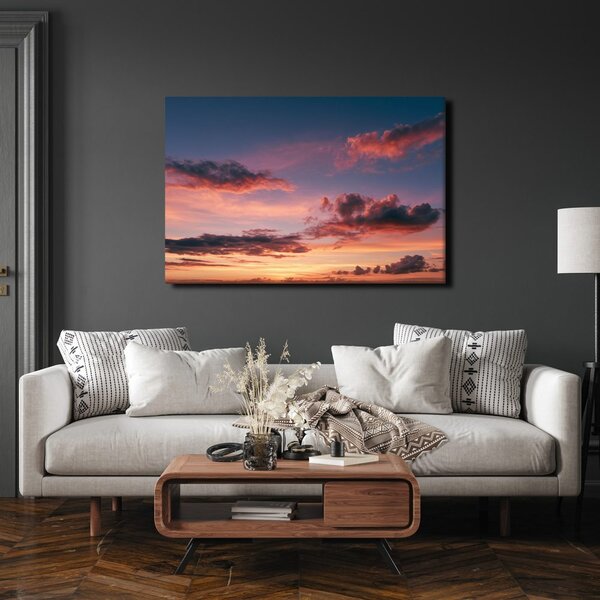 Quadro su tela – Nuvole rosa al crepuscolo
