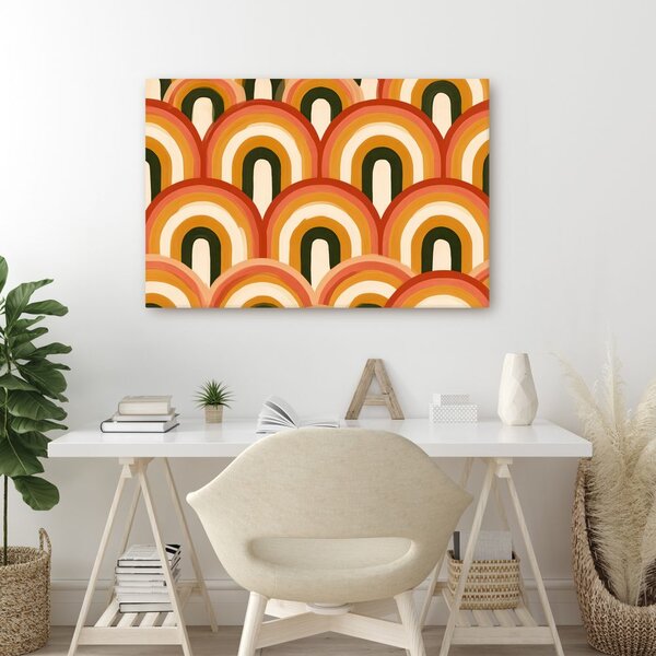 Quadro su tela – Archi rétro nei toni caldi