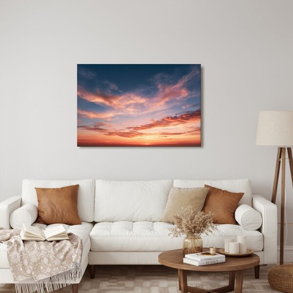 Quadro su tela – Nuvole rosa al crepuscolo