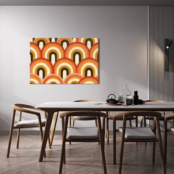Quadro su tela – Archi rétro nei toni caldi