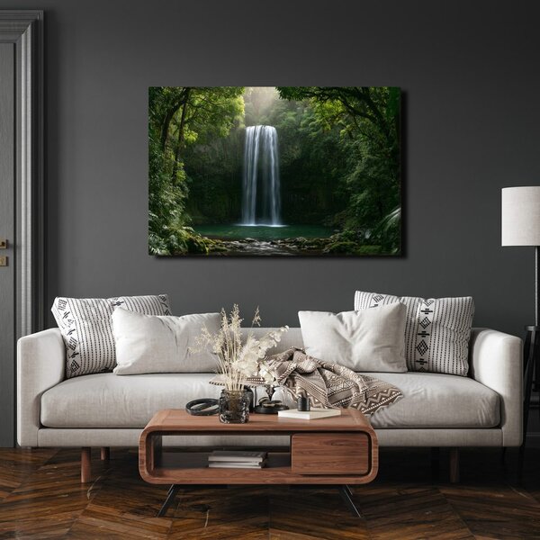 Quadro su tela – Cascata tropicale nella foresta pluviale