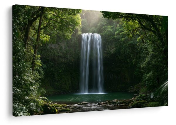 Quadro su tela – Cascata tropicale nella foresta pluviale
