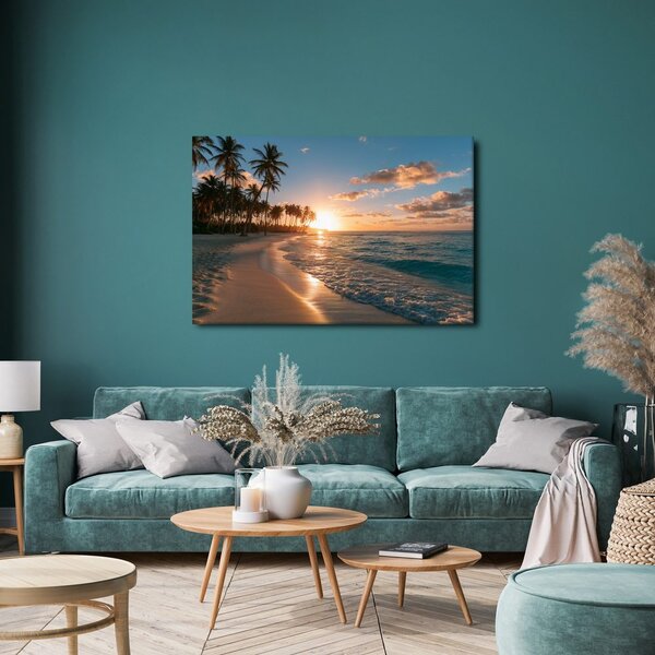 Quadro su tela – Spiaggia tropicale al tramonto