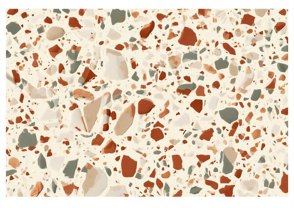 Quadro su tela – Delicato terrazzo a mosaico