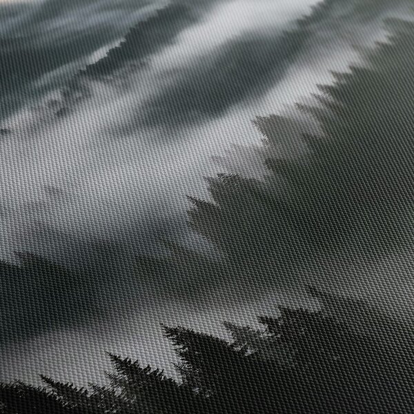 Quadro su tela – Foreste montane nebbiose all’alba