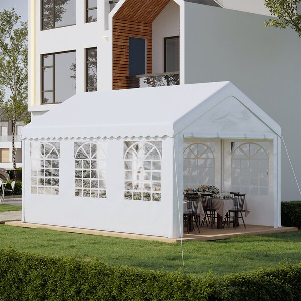 Tendostruttura per Feste Matrimonio in Acciaio Impermeabile Bianco 6x4x2.8m