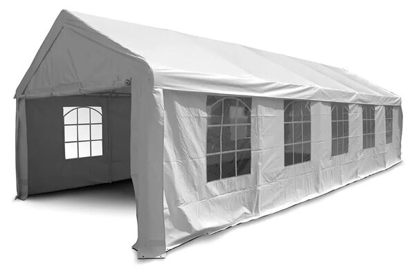Tendostruttura da Giardino in Acciaio 5x10m Becker Carport Garage Bianco