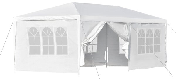 Tendostruttura da Giardino 6x3m in Metallo e Polietilene Bianco
