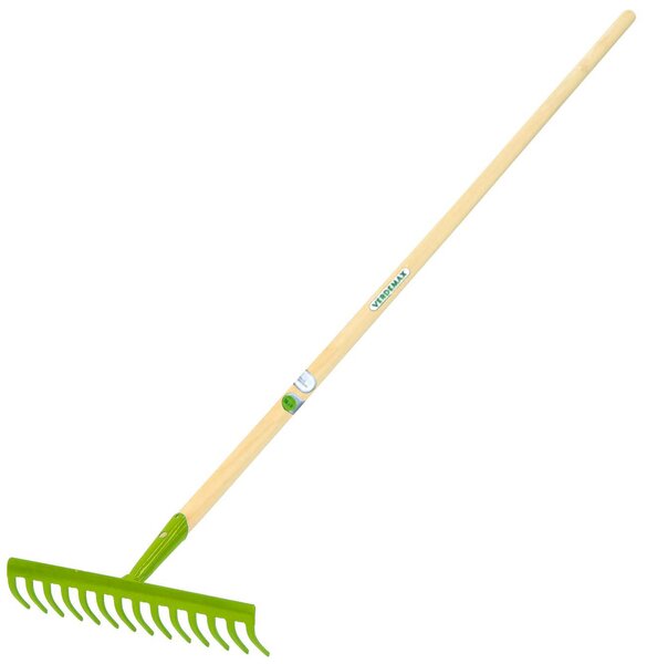 Rastrello per Giardinaggio 14 Denti con Manico in Legno Rama