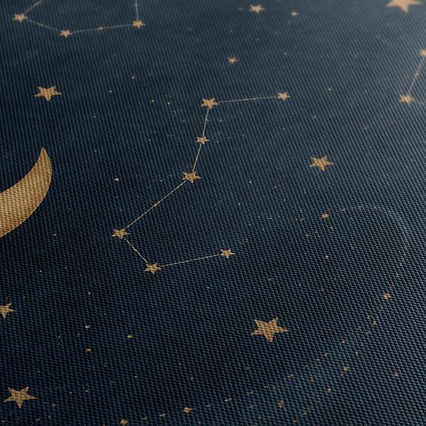 Quadro su tela – Luna dorata tra le stelle