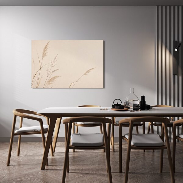Quadro su tela – Erbe delicate nei toni beige