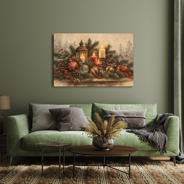 Quadro su tela – Composizione dell’Avvento con candele