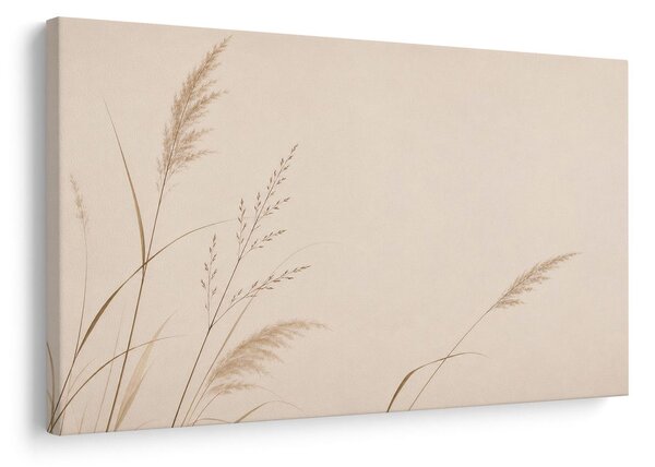 Quadro su tela – Erbe delicate nei toni beige