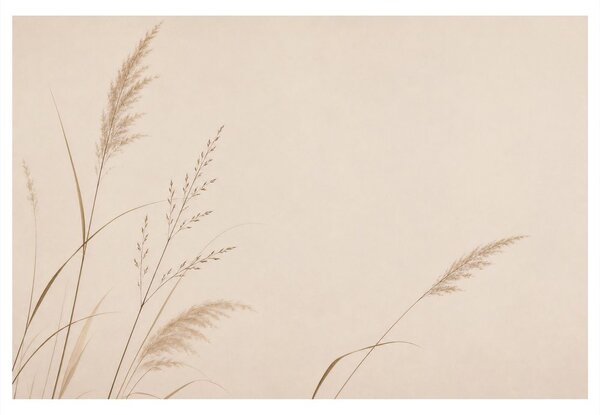 Quadro su tela – Erbe delicate nei toni beige