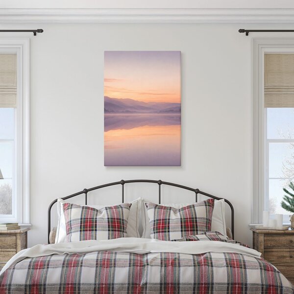 Quadro su tela – Montagne pastello riflesse