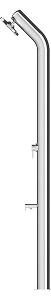 Doccia da Giardino Miscelatore e Lavapiedi ATI Docce UNI-1M Inox Anodizzato