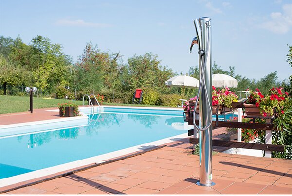 Doccia da Giardino Miscelatore e Braccio Doccia ATI Docce Flex-M Inox Anodizzato