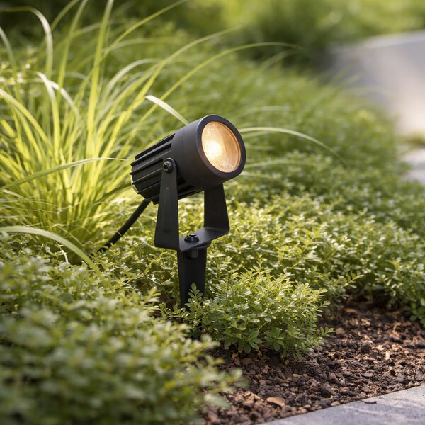 Faretto moderno 12V nero con LED IP67 - Voltaire Pico