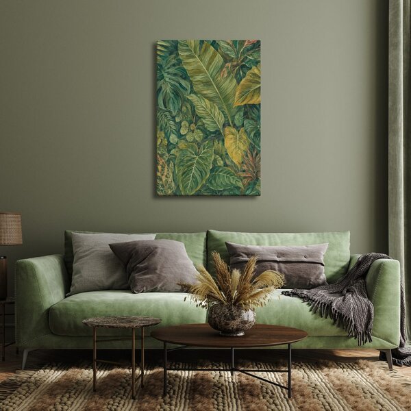 Quadro su tela – Giungla esotica ricca di foglie