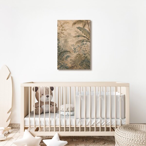 Quadro su tela – Oasi di palme con fiori