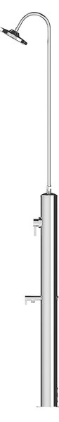 Doccia da Giardino Miscelatore e Lavapiedi ATI Docce Minijet-M Inox Anodizzato