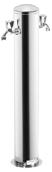 Doccetta Lavapiedi da Giardino con 2 Rubinetti ATI Docce LAV 2R Inox Anodizzato
